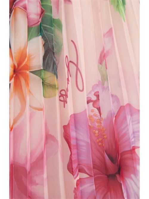 chiffon sl dress pleated dress GUESS | J6GK11 WA2T0P9LB